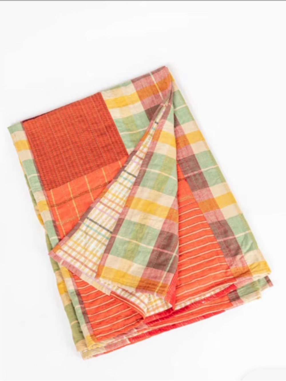 Ace & Jig Multicolor Plaid Quilt - Daquiri